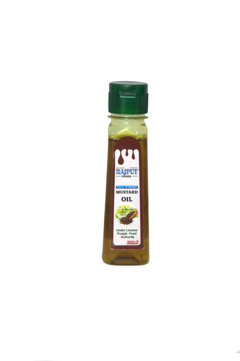 Rajput Foods Pure Cold-Pressed Mustard Oil Natural 125ml Bottle